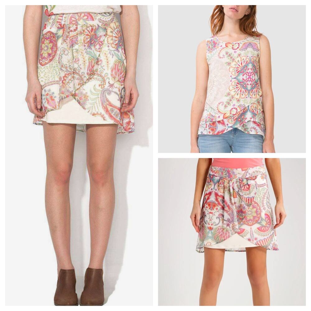 Floral Print Women's Skirt AND Blouse